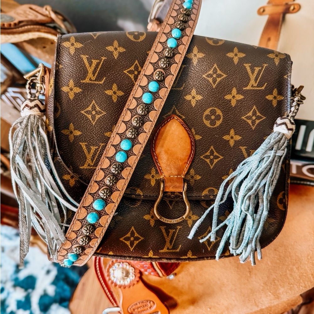 Louis Vuitton Monogram Crossbody with Turquoise Accents